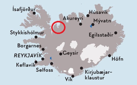 Islandkarte zur Reittour Trail of Hóp