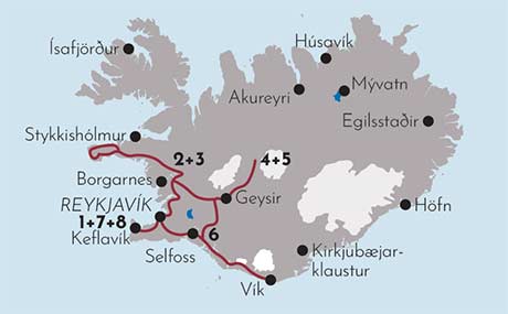 Karte Geheimnisvolles Island