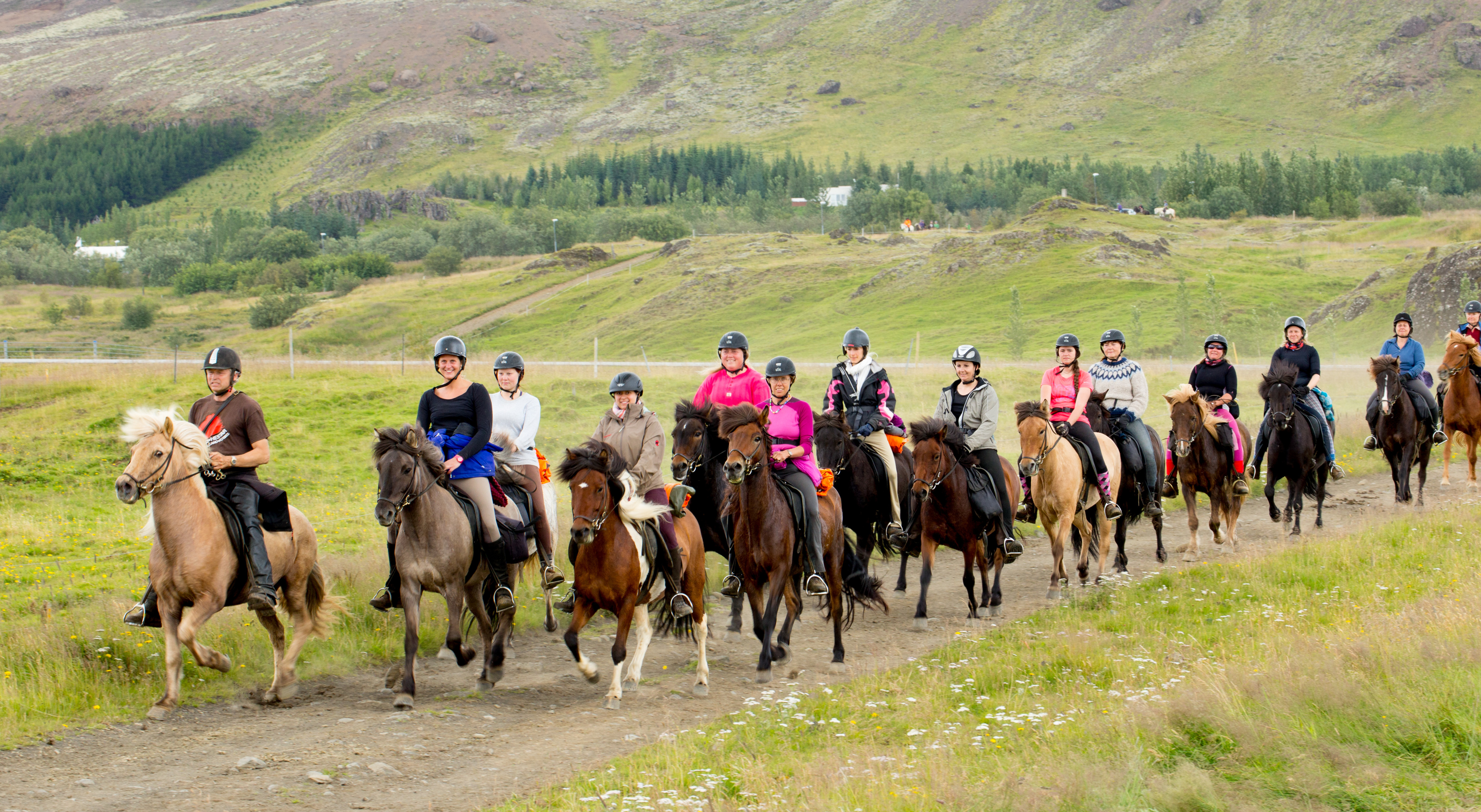 Reiter auf der Reittour Vulkan Hekla in Island